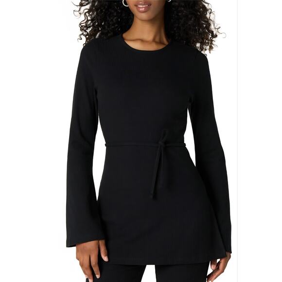 The Drop Black Long Ribbed Tunic Top Size Small NWT - Picture 4 of 5